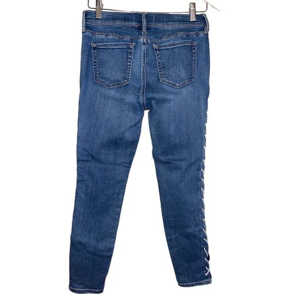 PACSUN High Rise Ankle Side Blue Lace Up Jegging  Size 25 - Picture 7 of 12